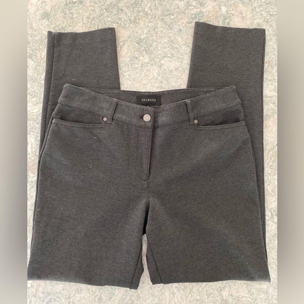 Talbots Women's Gray/Black Size 8 Point Pants - Picture 7 of 7
